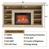58" Fireplace TV Stand for Television up to 65",TV Stand with Storage Cabinet and Shelves - 2 of 4