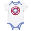 Marvel Avengers Hulk Captain America Spider-Man Baby Bodysuit Pants and Hat 3 Piece Outfit Set Newborn to Infant - 4 of 4
