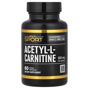 California Gold Nutrition Acetyl-L-Carnitine, 500 mg, 60 Veggie Capsules - 1 of 3