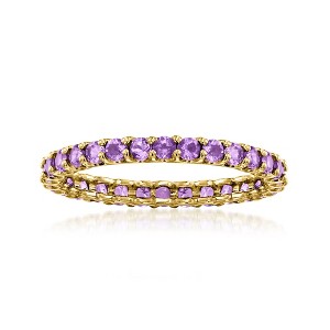 Ross-Simons 0.80-0.90 ct. t.w. Amethyst Eternity Band in 14kt Yellow Gold - 1 of 4
