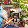 Mosaic Accent Table, 14" Round Side Table,End Table, Plant Stand Decor for Patio Porch Beach Theme Balcony Back Deck Pool Indoor Outdoor Coffee - 2 of 4