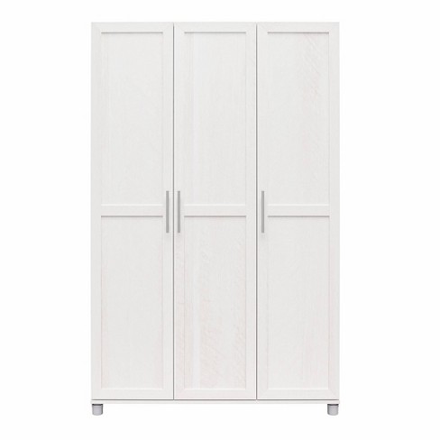 Universal Closet Organizer with Drawers in White - Engineered Wood