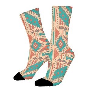 Vintage Pattern Women Printed Crew Socks Funny Funky Socks Soft Polyester Novelty Gifts for Artists Men - 1 of 1