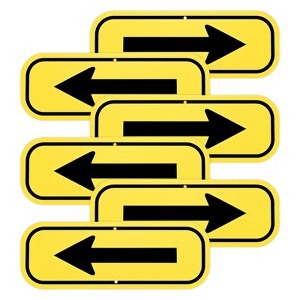 Unique Bargains Aluminum Reflective Outdoor Lawn Arrow Sign 6 Pcs - 1 of 4