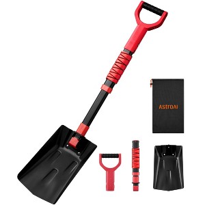 AstroAI Aluminum 38.4" Folding Snow Shovel Extendable Snow Shovel Multifunctional for Cars, Snowmobiles, Camping and Mud - 1 of 4
