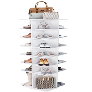 SEVOBAL Shoe Racks 7-Tier Rotating Shoe Tower with 360-Degree Spinning Design for High-Capacity Storage, White, 23.62"*23.62"*72.44" - 1 of 4