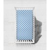 Bacati - Ikat Blue Dots Muslin 100 percent Cotton Universal Baby US Standard Crib or Toddler Bed Fitted Sheet - 3 of 4