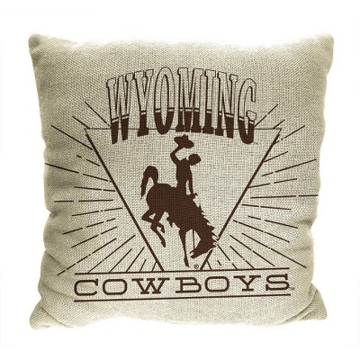 NCAA 26 x 26 New Wave Woven Tapestry Pillow Wyoming Cowboys