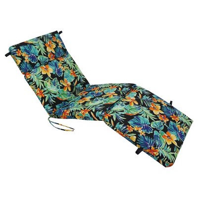 Blazing Needles, 72-inch by 24-inch Patterned Polyester Outdoor Chaise Lounge Cushion