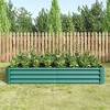 Lirago,70.87"L*35.83"W*11.81"H,Rectangle Galvanized Metal Raised Garden Bed - Large Outdoor Planter Box for Vegetables & Flowers, Green - 2 of 4