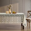 HLC.ME Isabella Floral Patterned Scalloped Tablecloth, Wrinkle Resistant, Lace Fabric Table Cloth for Rectangular Tables - 2 of 4