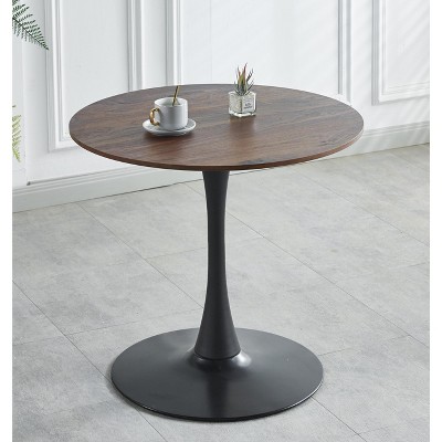 31.5in Tulip Table Mid-century Dining Table for 2-4 people With Round Mdf Table Top, Pedestal Dining Table, End Table Leisure Coffee Table