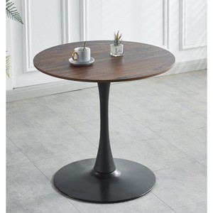 31.5in Tulip Table Mid-century Dining Table for 2-4 people With Round Mdf Table Top, Pedestal Dining Table, End Table Leisure Coffee Table - 1 of 1