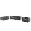 3-Pieces Couches for Living Room Chair, Loveseat and Sofa Dutch Velvet Top- Morden Fort - 2 of 4