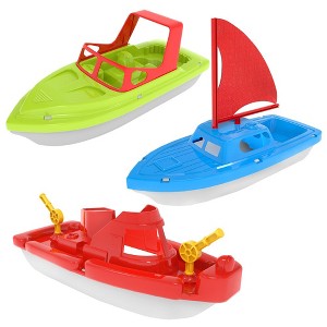 Fun Little Toys 3 PCS Assorted Boat Bath Toys - 1 of 3