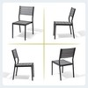Crestlive Products Outdoor Stackable Dining Chair Armless Patio Chair Set of 2 Aluminum Frame with Wood Plastic Composite Seat and Back - 2 of 4