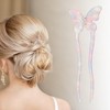 Unique Bargains Women's Butterfly Hair Forks 1 Pc - 2 of 4