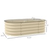 Maggift Galvanised raised garden bed kit, easy DIY storage containers for growing flowers, herbs and vegetables, White, 23.5"*14.25"*6.75" - 3 of 4