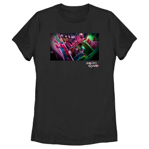 Women's Squid Game Guards on Staircase T-Shirt - 1 of 4