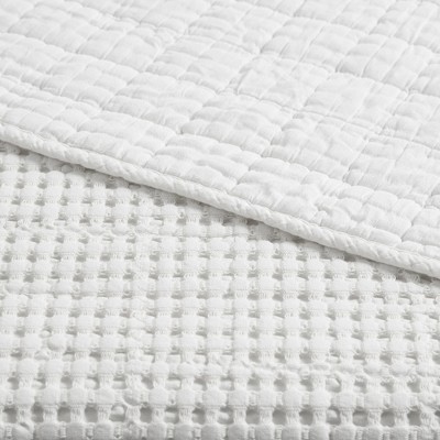 Bright White Organic Microfiber Twin Quilt and Sham Set