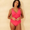 Women's Waist Detail Surplice Full Coverage One Piece Swimsuit - Shade & Shore™ - 4 of 4