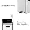 GustoWave  Stainless Steel Dual Compartment Step-on Recycling Bin with Soft-Close Lids & Removable Plastic Inner Buckets for Kitchen, Home, Office - 4 of 4