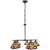 Chloe Lighting Vincent Mission Tiffany-Style Blackish Bronze 5 Light Chandelier 30 Inch Wide - 2 of 4