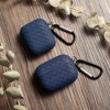 Insten Case Compatible with AirPods Pro - Weave Shaped Skin Cover with Keychain, Blue - 2 of 4