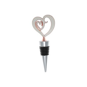 Unique Bargains Bottle Stoppers Curled Corner Heart Zinc Alloy TPR 4.37"x1.69"x0.79" 1 Pc - 1 of 3