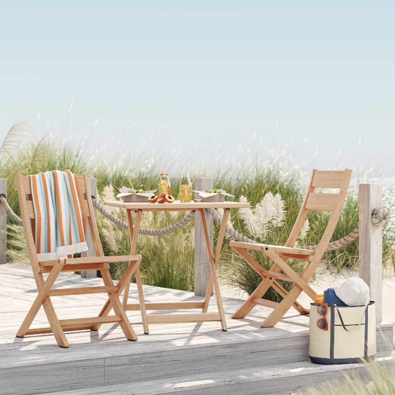 Ferron Wood Outdoor Portable Sport Chair Natural - Threshold&#8482; designed with Studio McGee, 2 of 7