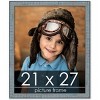 PosterPalooza | Textured Blue Picture Frame - UV Acrylic, Foam Board Backing, Hanging Hardware - 2 of 4