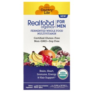 Country Life Realfood Organics, Multivitamin For Men, 60 Easy-to-Swallow Tablets - 1 of 3