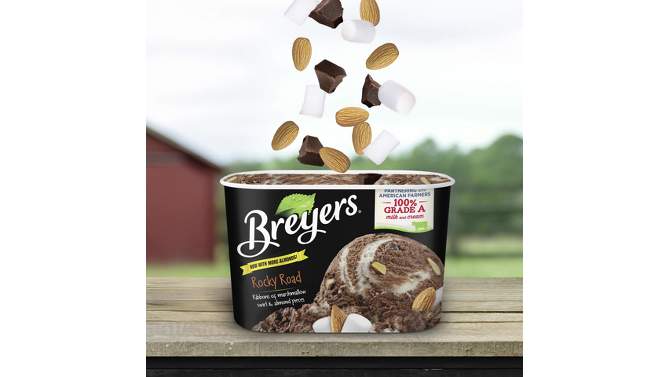 Breyers Rocky Road Frozen Dairy Dessert With Marshmallow Swirl &#38; Roasted Almonds - 48oz, 2 of 7, play video