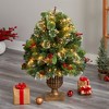 Nearly Natural 3-ft Holiday Pre-Lit Snow Tip Greenery - 4 of 4