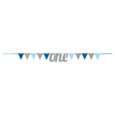 1st Birthday Boy Pennant Banner
