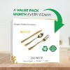 Attop Gold Plastic Silverware Set (200-Pack) – Disposable Heavy Duty Cutlery, 67 Forks, 67 Knives, 67 Spoons - 4 of 4