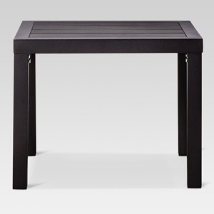 Bryant Faux Wood Square Patio Side Table Black - Project 62