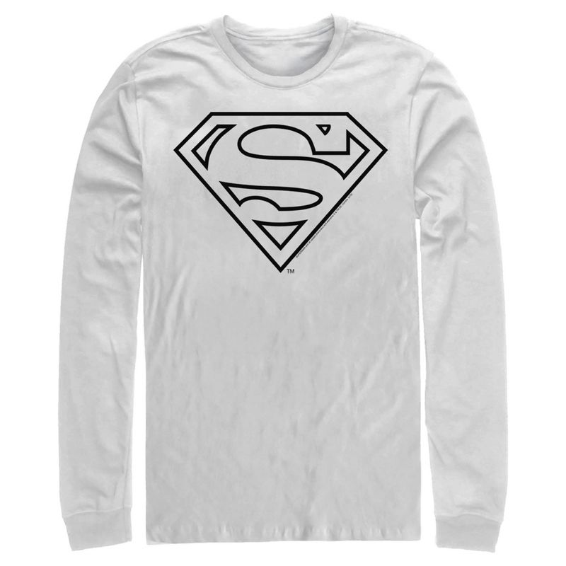 Men's Superman Logo Sleek Long Sleeve Shirt, 1 of 4