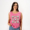 Simply Sage Market Soccer Ball Bows Stacked Garment Dyed Tank - 2 of 3