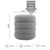 Ottoman with Storage,Foot Rest Round Bag Floor Chair for Bedroom or Entryway in Gray - 2 of 4