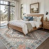 Abynow Medallion Diamond Faded Rustic Indoor Area Rug - 3 of 4