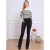 INSPIRE CHIC Women's Drop Shoulder Crew Neck Long Sleeve Color Block Knitted Tops - 4 of 4