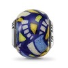 Black Bow Jewelry Multicolor w/ Glitter Overlay Glass & Sterling Silver Bead Charm, 15mm - 3 of 4