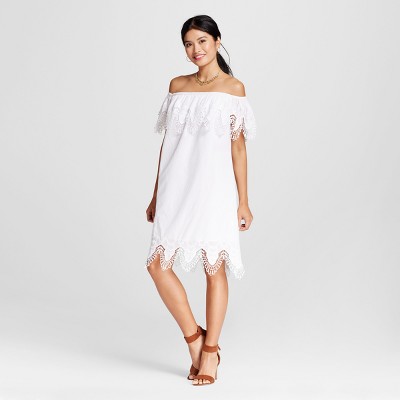 target white lace dress