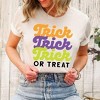 Simply Sage Market Women's Trick Or Treat Colorful Stacked Short Sleeve Graphic Tee - 2 of 4