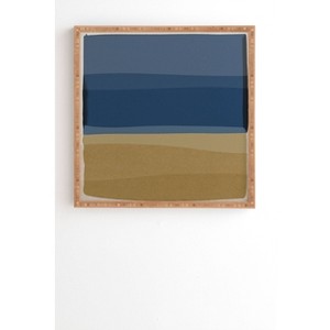 Orara Studio Modern Bamboo Framed Wall Art Blue/Brown - Deny Designs - 1 of 3