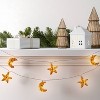 10ct LED Battery Operated Mercury Star and Moon Christmas Indoor/Outdoor Novelty String Lights Warm White with Silver Wire - Wondershop™ - 2 of 4