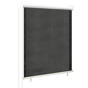 Aghana Digitals HDPE Outdoor Roller Blind 31.5"x55.1" Anthracite - UV Blocking, Airflow, Privacy - 1 of 4