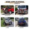 Motorcycle Hitch Carrier With Ramp 500LBS,Heavy Duty Steel Dirt Bike Hauler Hitch Mount Rack with Straps&Hitch Tightener, 2" Receiver - 2 of 4