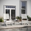 Flash Furniture Manchester Commercial Grade 3-Piece Indoor/Outdoor Set with 2 Contemporary All-Weather HDPE Rocking Chairs and End Table - 2 of 4